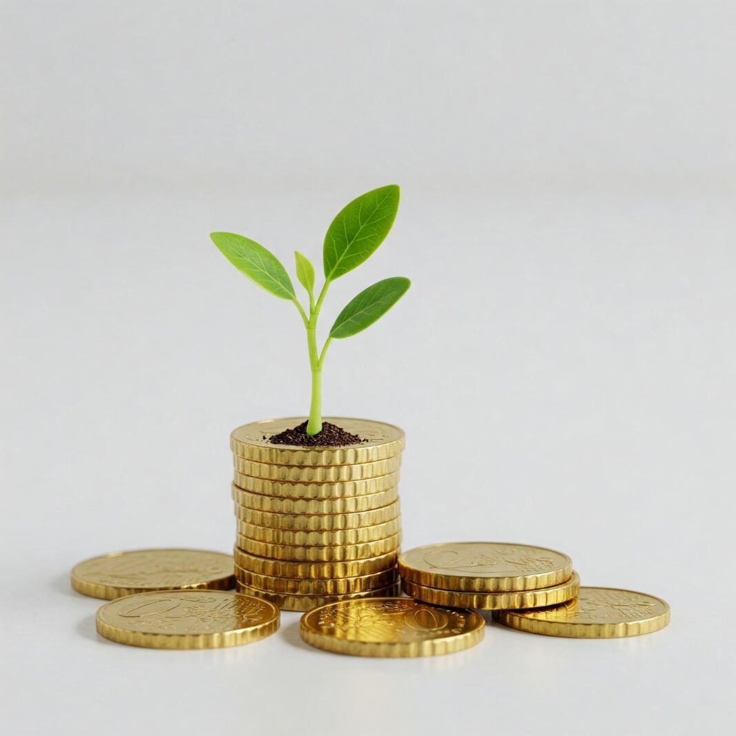 Visual representation of opportunity and value from a low initial investment.