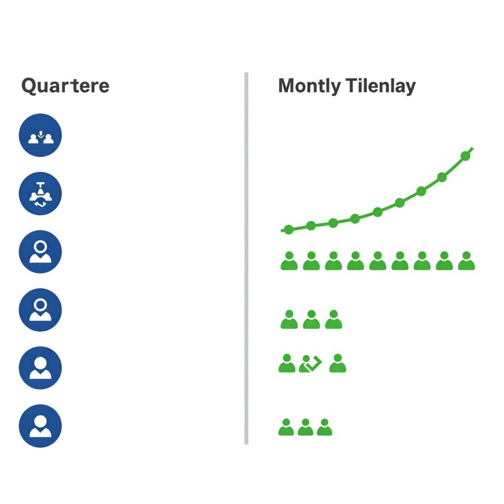 difference between quarterly and monthly payouts