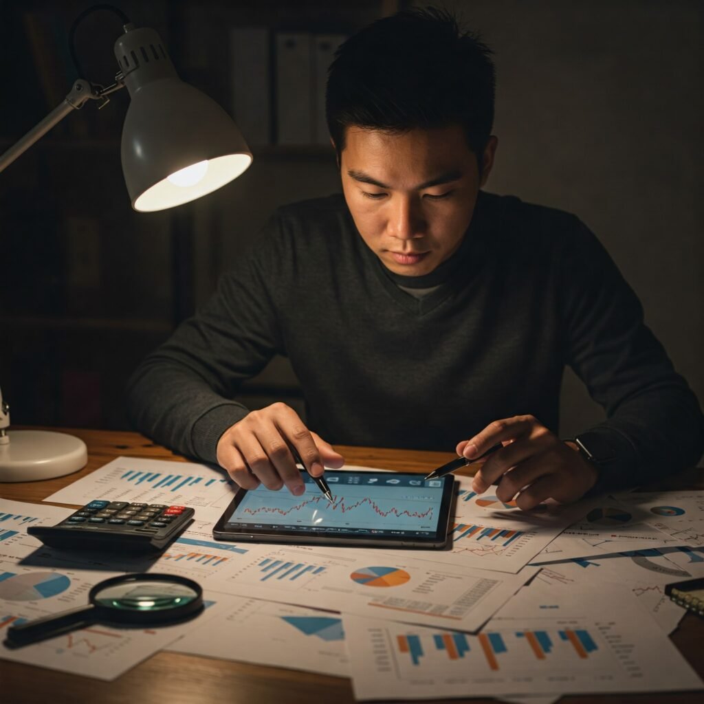 researching stock data