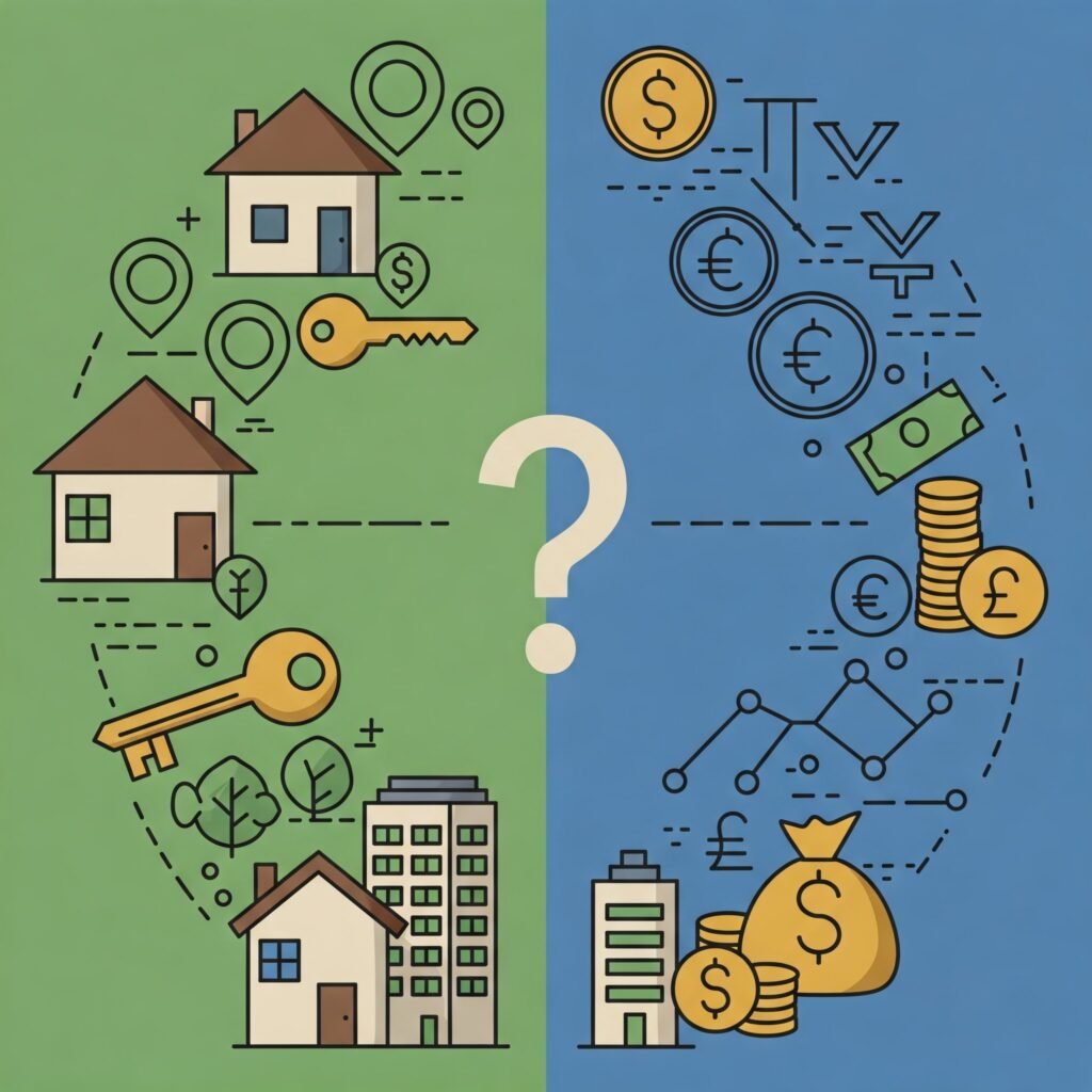 real estate and stocks