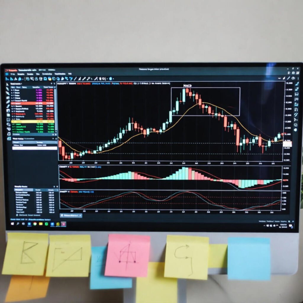 Thinkorswim MACD crossover hidden by sticky notes